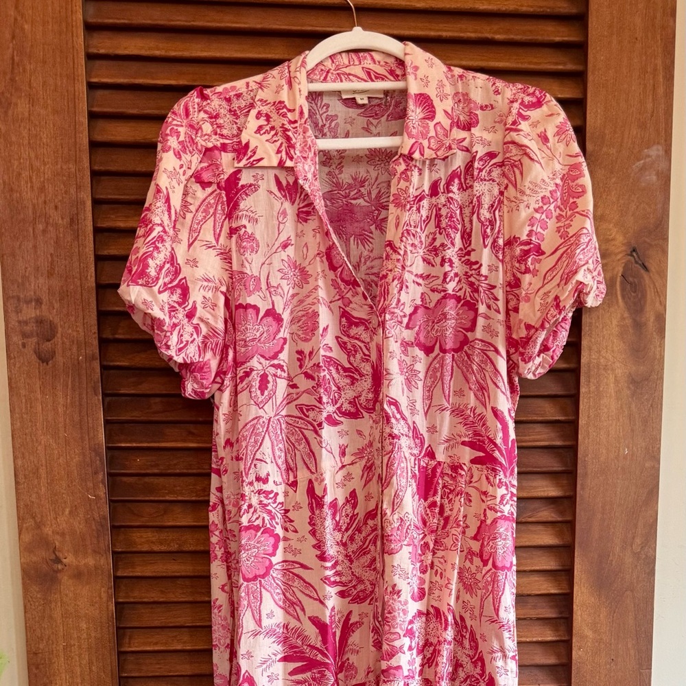 Elan Pink Floral Maxi Dress